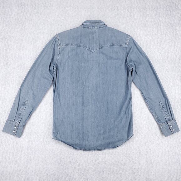 Levi's Classic Standard Fit Western Shirt Mens M Pearl Buttons Cowboy Western - Picture 2 of 13